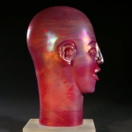 Red Iridescent Bust