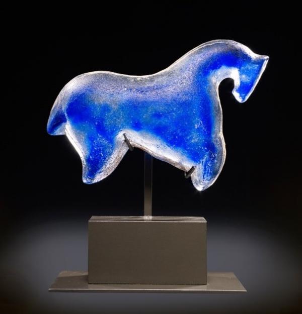 Horse - Cobalt Ancient Horse 16x15x9